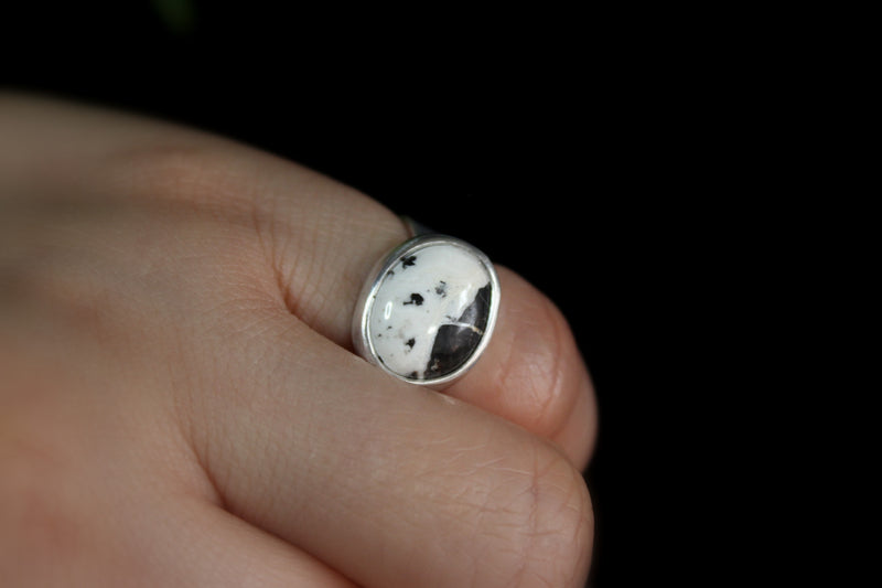 size 5.5 white buffalo heart ring - gugma jewelry