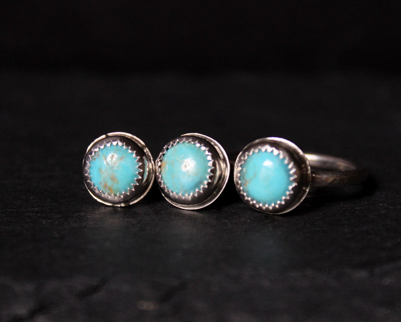 kingman turquoise stud earrings