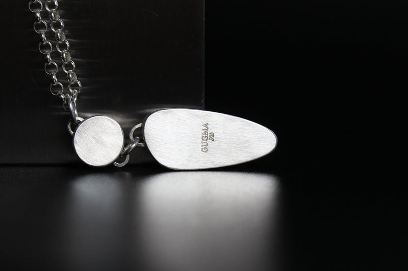 Baroque Freshwater Pearl x Koroit Bould Opal Sterling Silver Necklace | Gugma Jewelry