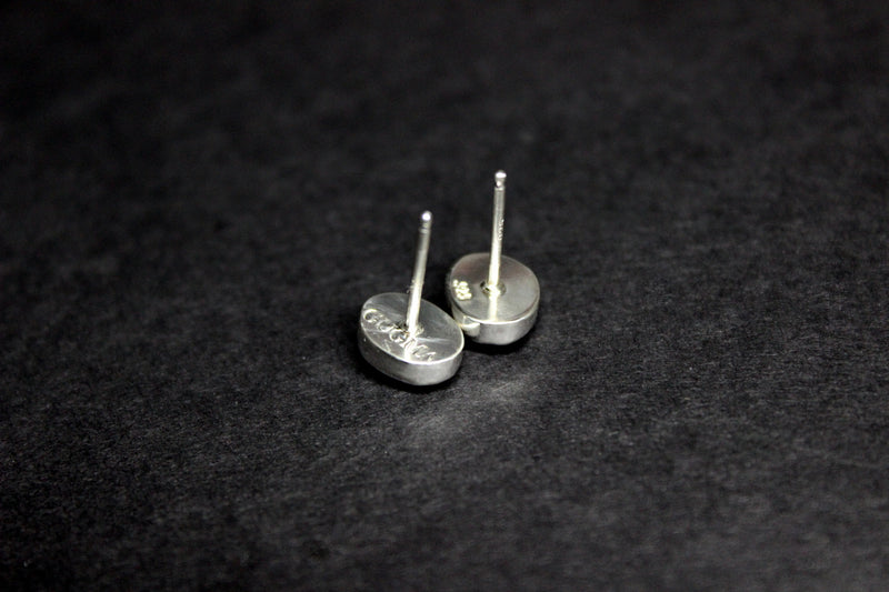 Rose Cut Rainbow Moonstone Sterling Silver Stud Post Earrings | Gugma Jewelry