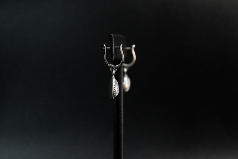 Teardrop Rainbow Moonstone Sterling Silver Dangle Earrings | Gugma Jewelry