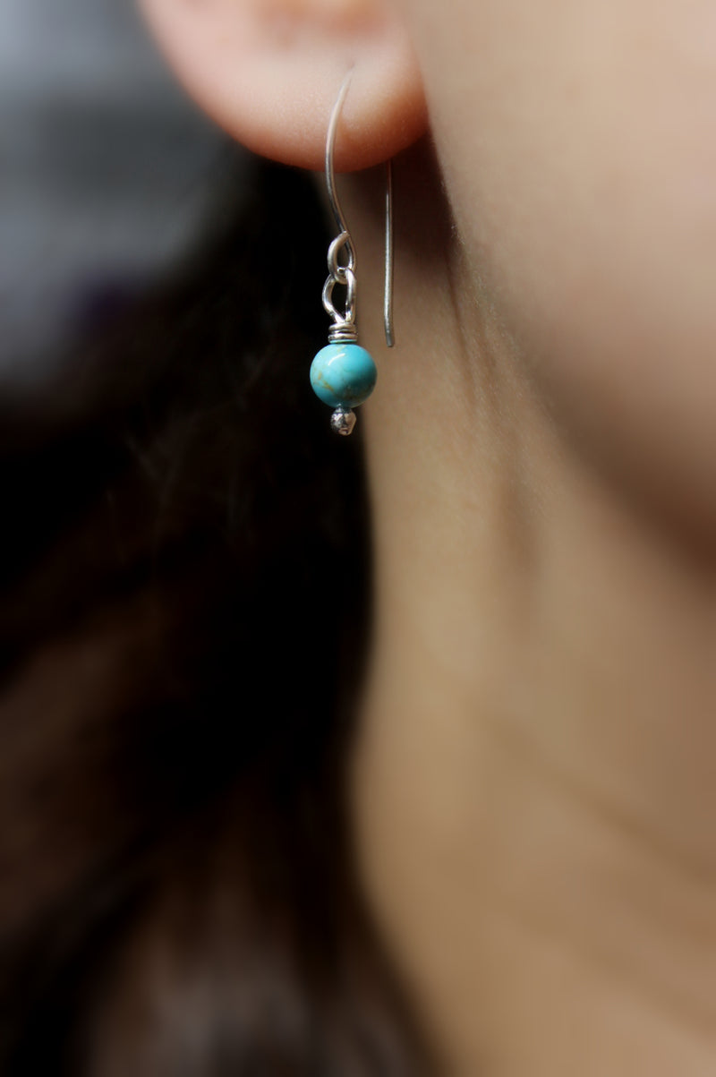 kingman turquoise dangle earrings