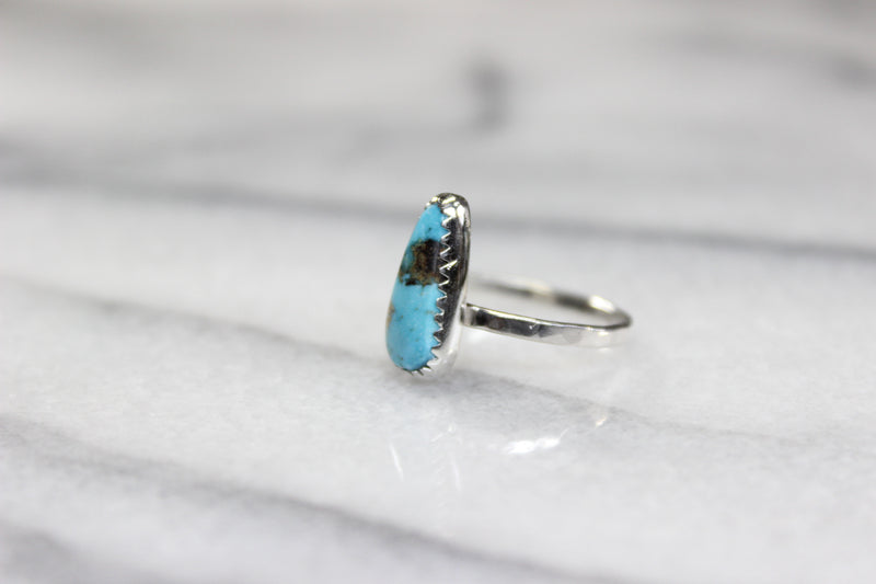 size 7.75 - kingman turquoise skinny stacking ring