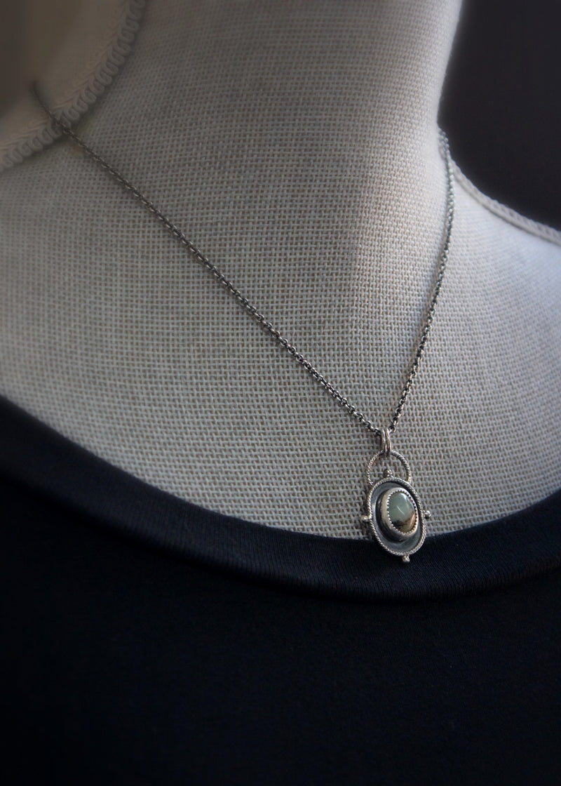 peruvian opal stardust necklace
