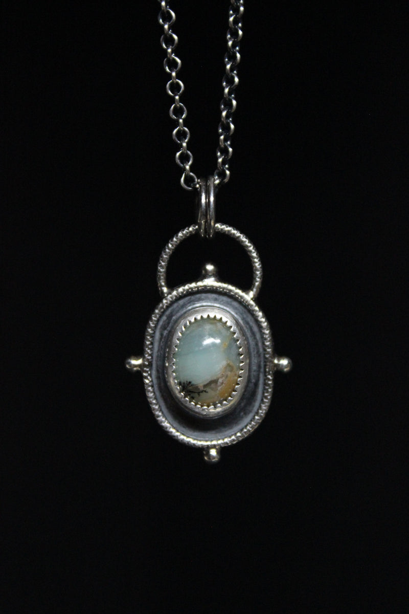 peruvian opal stardust necklace