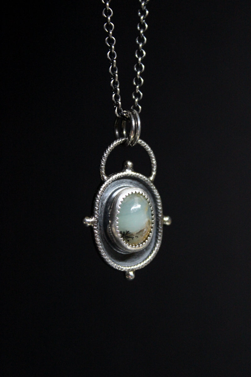peruvian opal stardust necklace