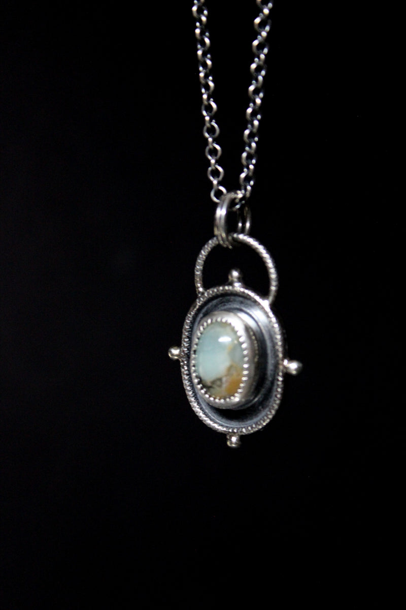 peruvian opal stardust necklace