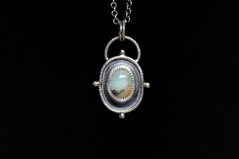 peruvian opal stardust necklace