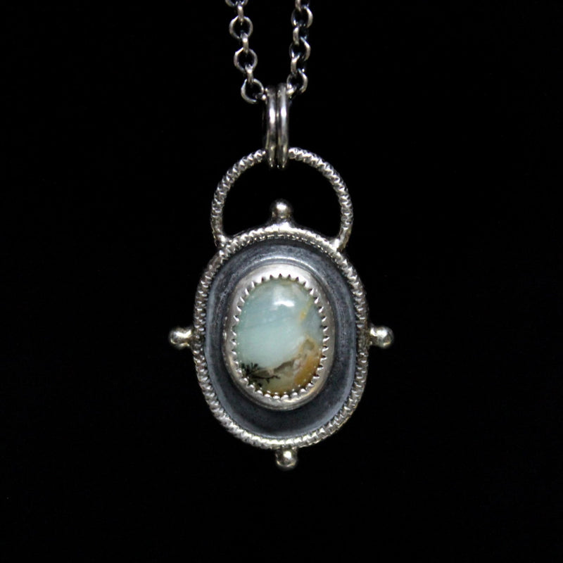 peruvian opal stardust necklace