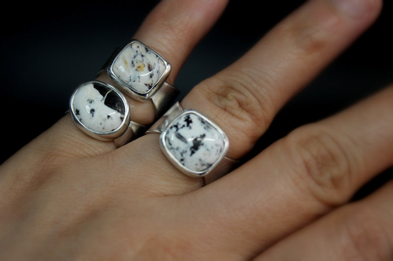 size 5.5 white buffalo heart ring - gugma jewelry