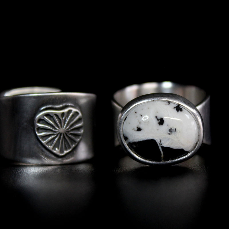 size 5.5 white buffalo heart ring - gugma jewelry