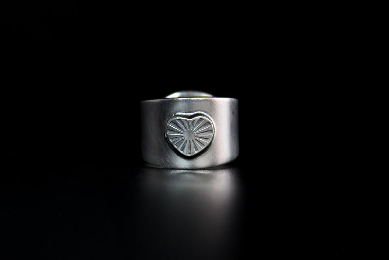 size 5.5 white buffalo heart ring - gugma jewelry
