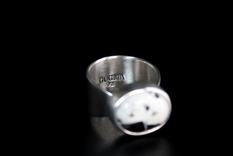 size 5.5 white buffalo heart ring - gugma jewelry