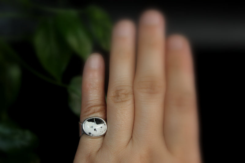 size 5.5 white buffalo heart ring - gugma jewelry