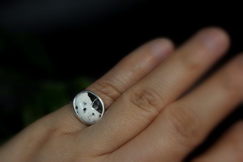 size 5.5 white buffalo heart ring - gugma jewelry