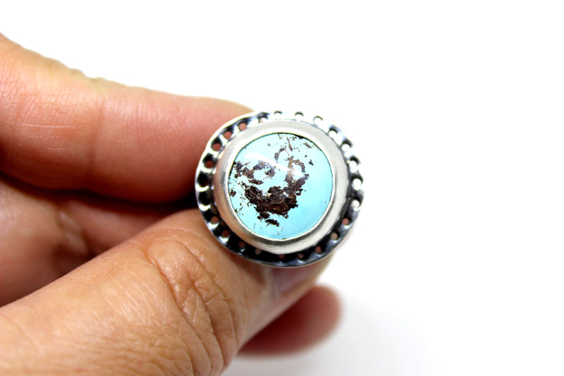 size 8 royston turquoise  ring