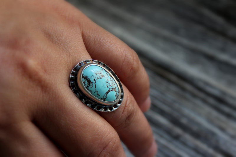 size 7 royston turquoise ring