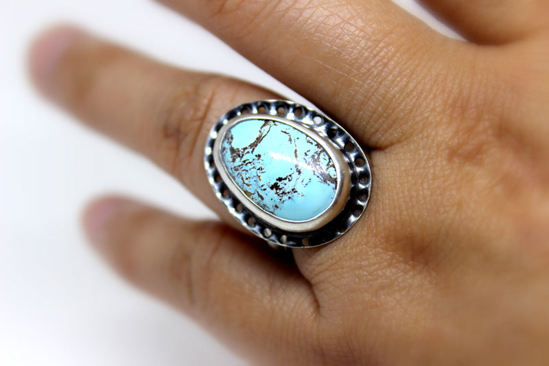 size 7 royston turquoise ring